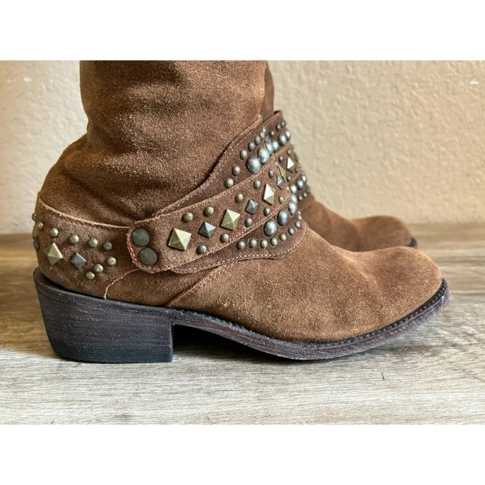 Anthropologie Cordani Five Worlds Above Knee Suede Leather Boots